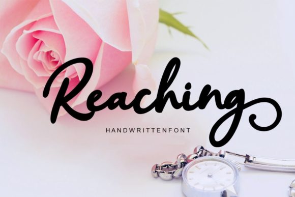 Reaching Script: A Modern Handwritten Font for Personalized Design
